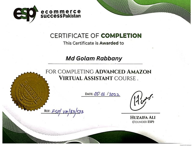 Certified Advanced Amazon Virtual Assistant